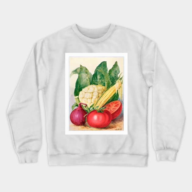 Vegetable watercolor illustration (1915) Crewneck Sweatshirt by WAITE-SMITH VINTAGE ART